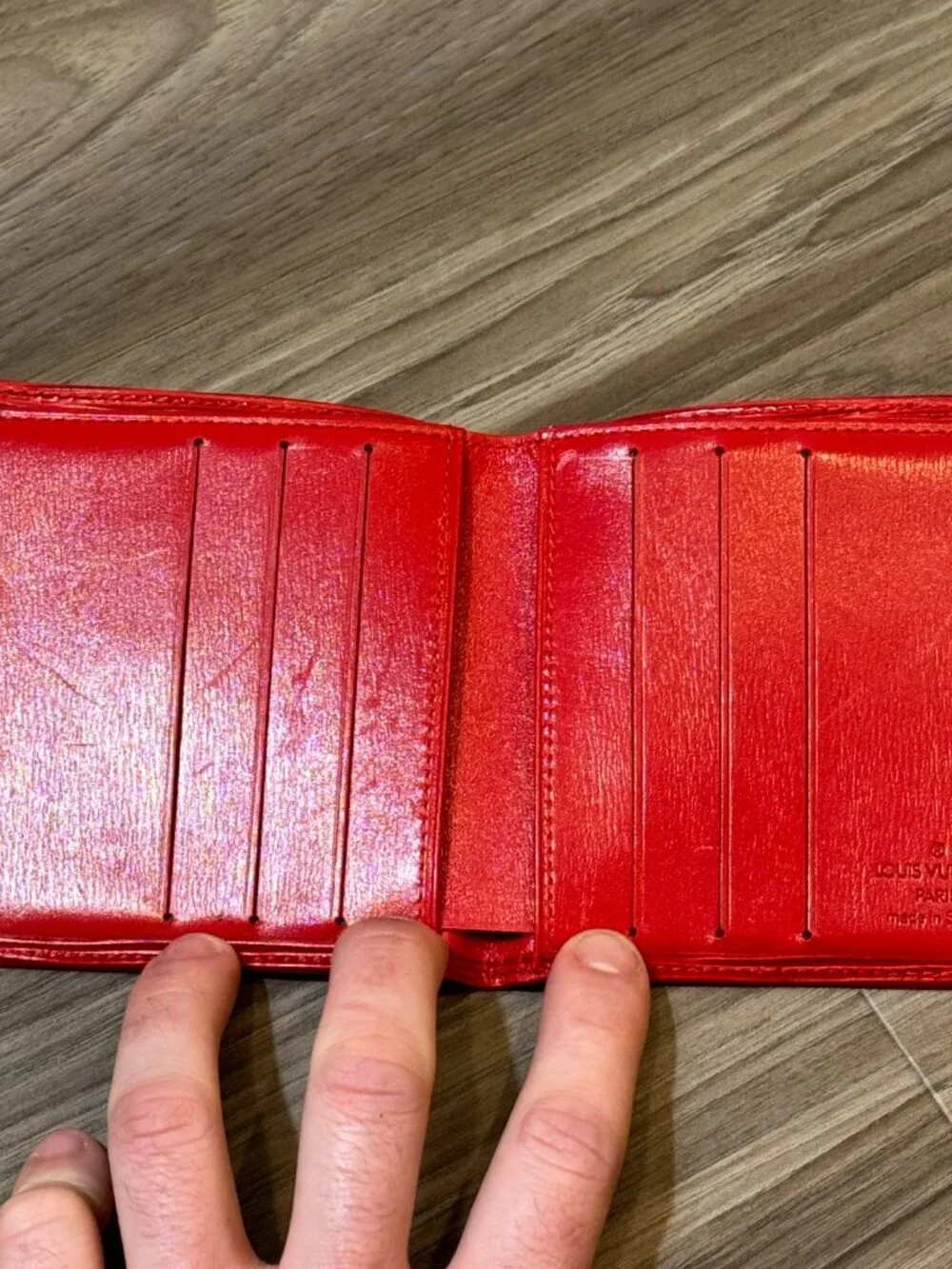 Louis Vuitton LV Marco Epi Leather Bi-Fold Wallet in Red Portefeuille